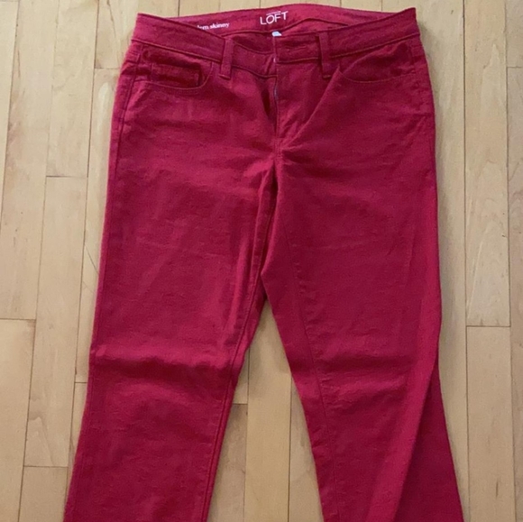 Ann Taylor modern skinny red jeans size 6 or 28 - Picture 4 of 9